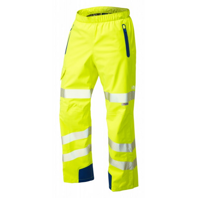 Leo Lundy Hi Vis Overtrousers Breathable Waterproof Workwear