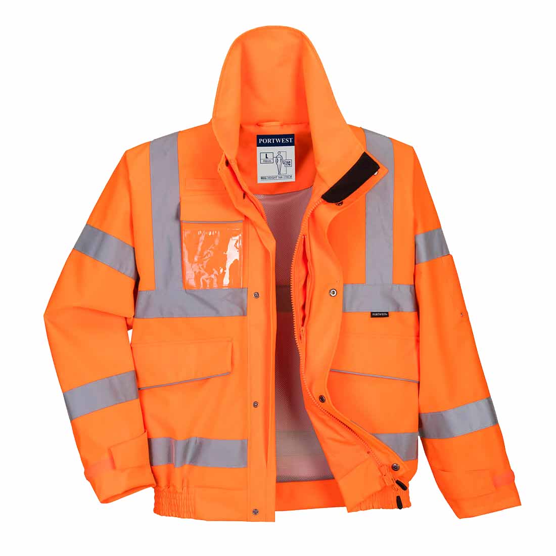 Orange Hi-Vis Extreme Bomber Jacket Waterproof and Breathable