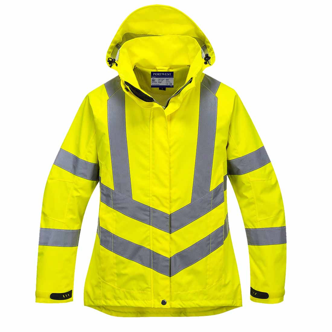 Portwest LW70 Hi Vis Womens Waterproof Jacket Yellow Breathable