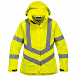 Portwest LW70 Hi Vis Womens Waterproof Jacket Yellow Breathable