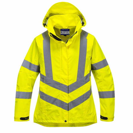 Portwest LW70 Hi Vis Womens Waterproof Jacket Yellow Breathable