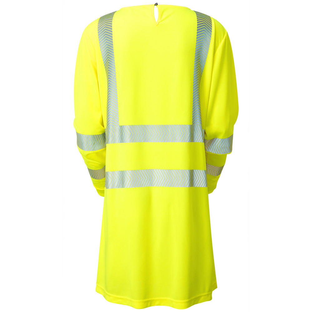 Leo Workwear Hi Vis Womens Tunic Class 3 Modesty Long Sleeve Yellow