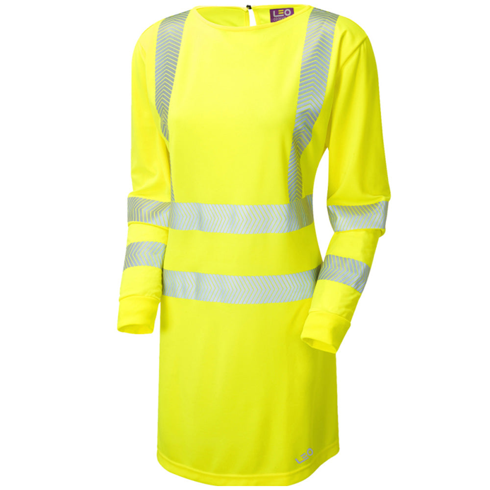 Leo Lily Womens Hi Vis Workwear EcoViz Ultra Long Tunic