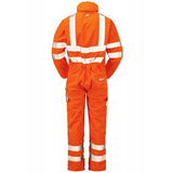 Pulsar Hi Vis Waterproof Coverall Orange Rail Spec or Yellow Class 3