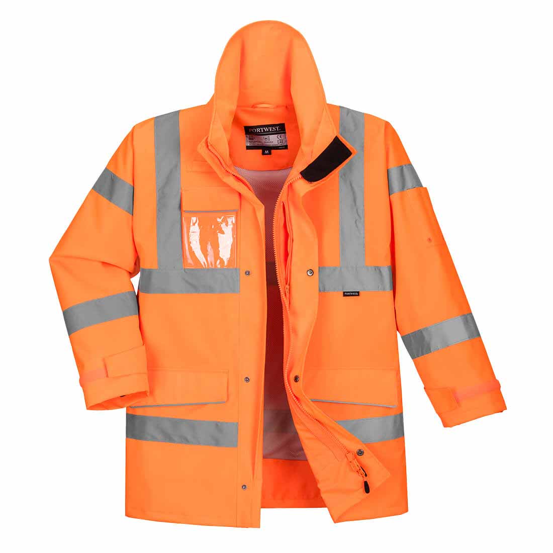Portwest S590 Hi Vis Class 4 Rain Jacket Waterproof Breathable Parka