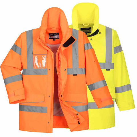 Hi-Vis Extreme Parka Jacket Waterproof and Breathable