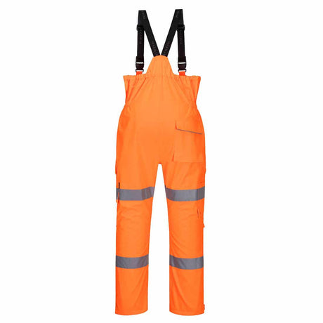 Portwest S594 Extreme Waterproof Bib & Brace Hi-Vis Orange Railway Compliant