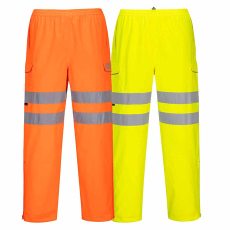 High Vis Class 4 Waterproof Breathable Extreme Work Over Trousers