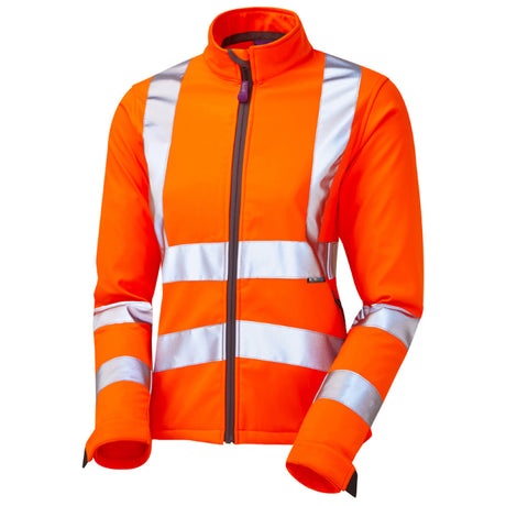 Leo Workwear Hi Vis Softshell Jacket Women's Orange or Yellow ISO 20471 Class 2