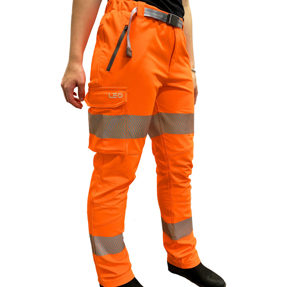 Leo Workwear Starcross Women's Hi Vis Trousers Stretch Railway Compliant