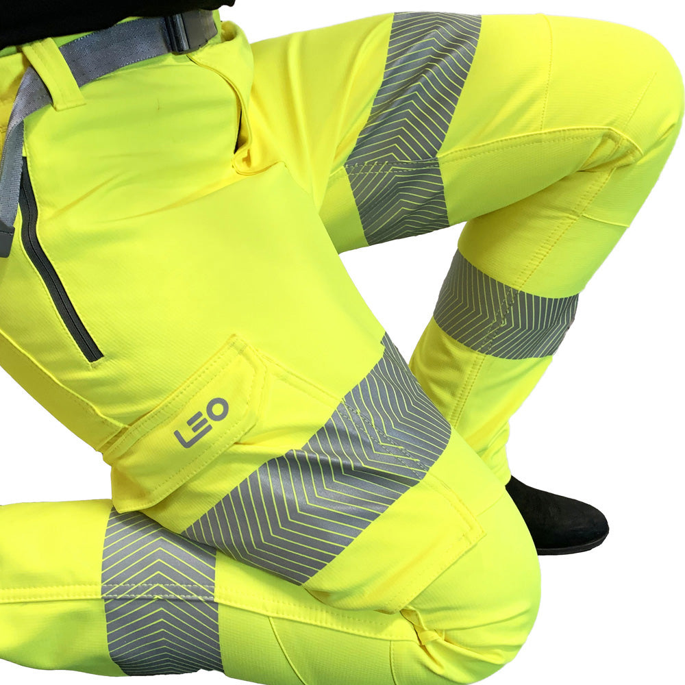 Leo Workwear Starcross Women's Hi Vis Trousers Stretch Railway Compliant