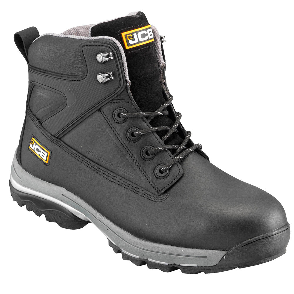 JCB FastTrack Safety Boot Black S3 Steel Toe Waterproof Work Boot