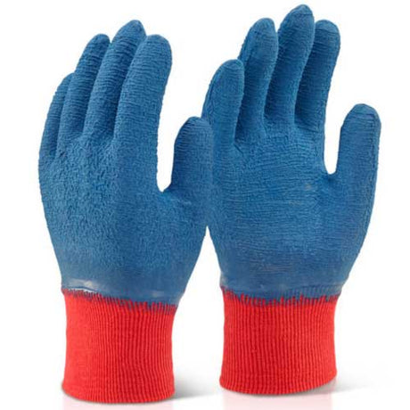 Beeswift Click 2000 Latex Fully Coated Gripper Gloves Blue Work Gloves