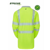 Pulsar Life Women's Hi Vis Long Sleeve Polo Shirt Orange Recycled
