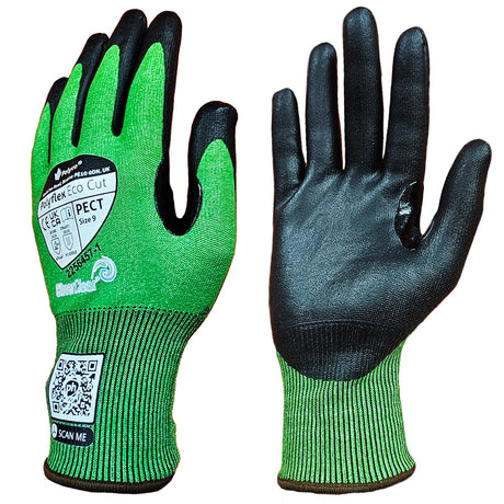 Polyco Polyflex ECO Cut Resistant Gloves Level F Touchscreen Work Gloves