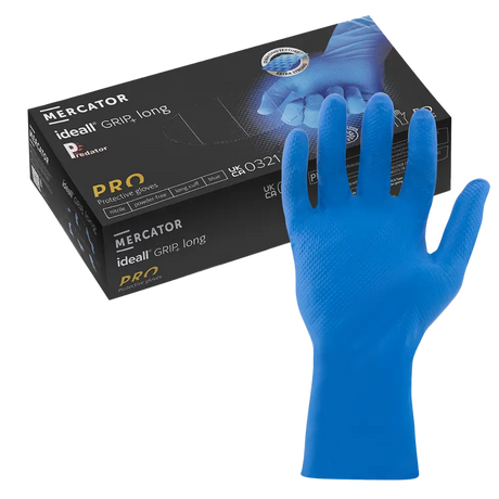 Mercator Medical Ideall Grip Long Cuff Nitrile Gloves