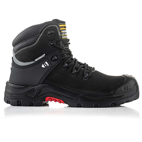 Buckbootz Black Nubuckz Metal-Free Safety Dealer Boot with Scuff Cap
