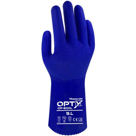 Wondergrip OP-600L Chemical Resistant Gloves Triple PVC Oil Resistant Work Gloves