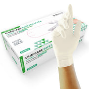 Unigloves Unicare Latex Powder Free Medium Weight Gloves Medical Grade