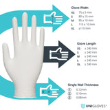 Unigloves Unicare Latex Powder Free Medium Weight Gloves Medical Grade