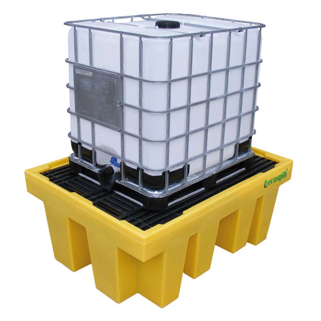Ecospill Single IBC Spill Pallet 1100L Polyethylene Containment