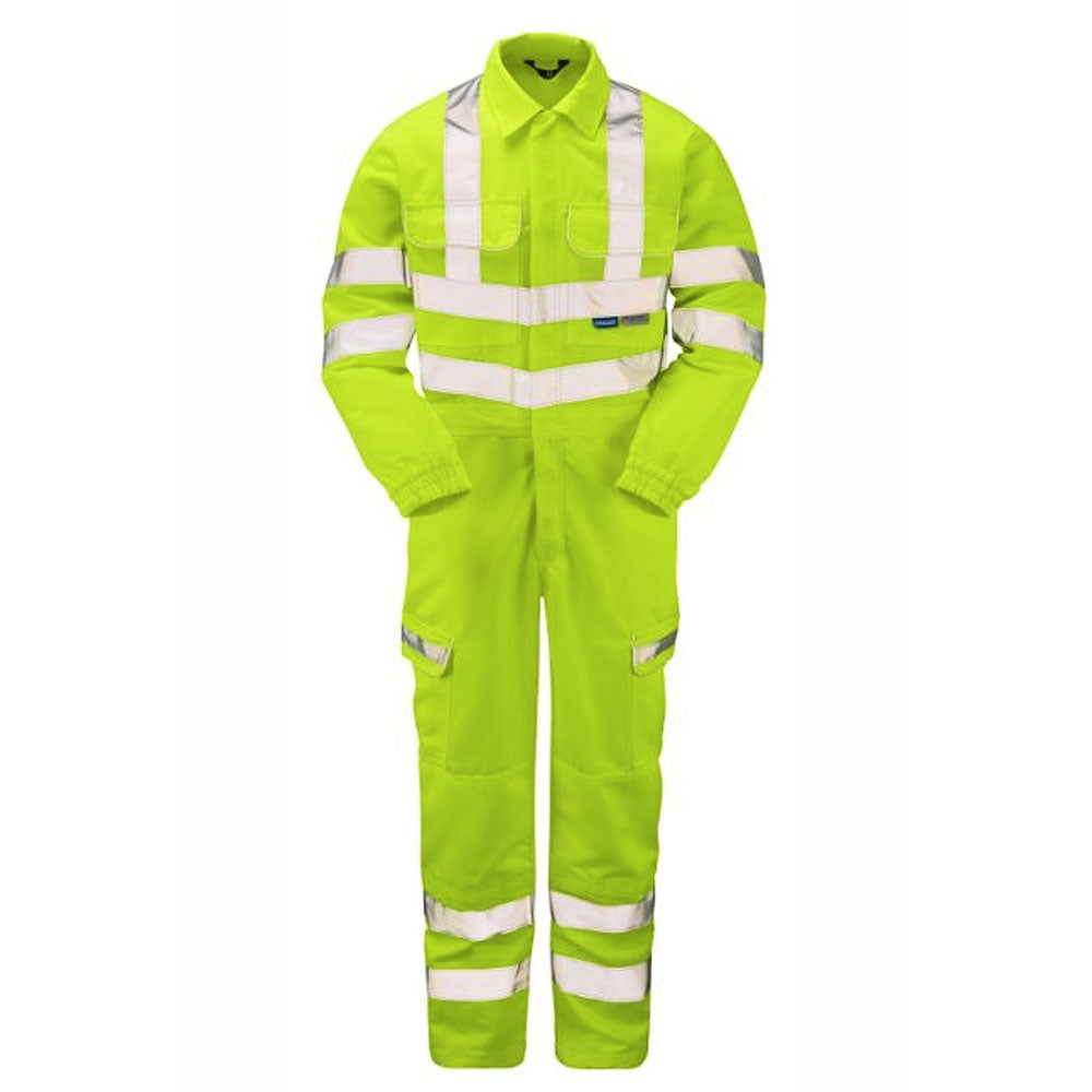 Pulsar Hi Vis Combat Coverall Yellow EN ISO 20471 Class 3 Teflon Treated