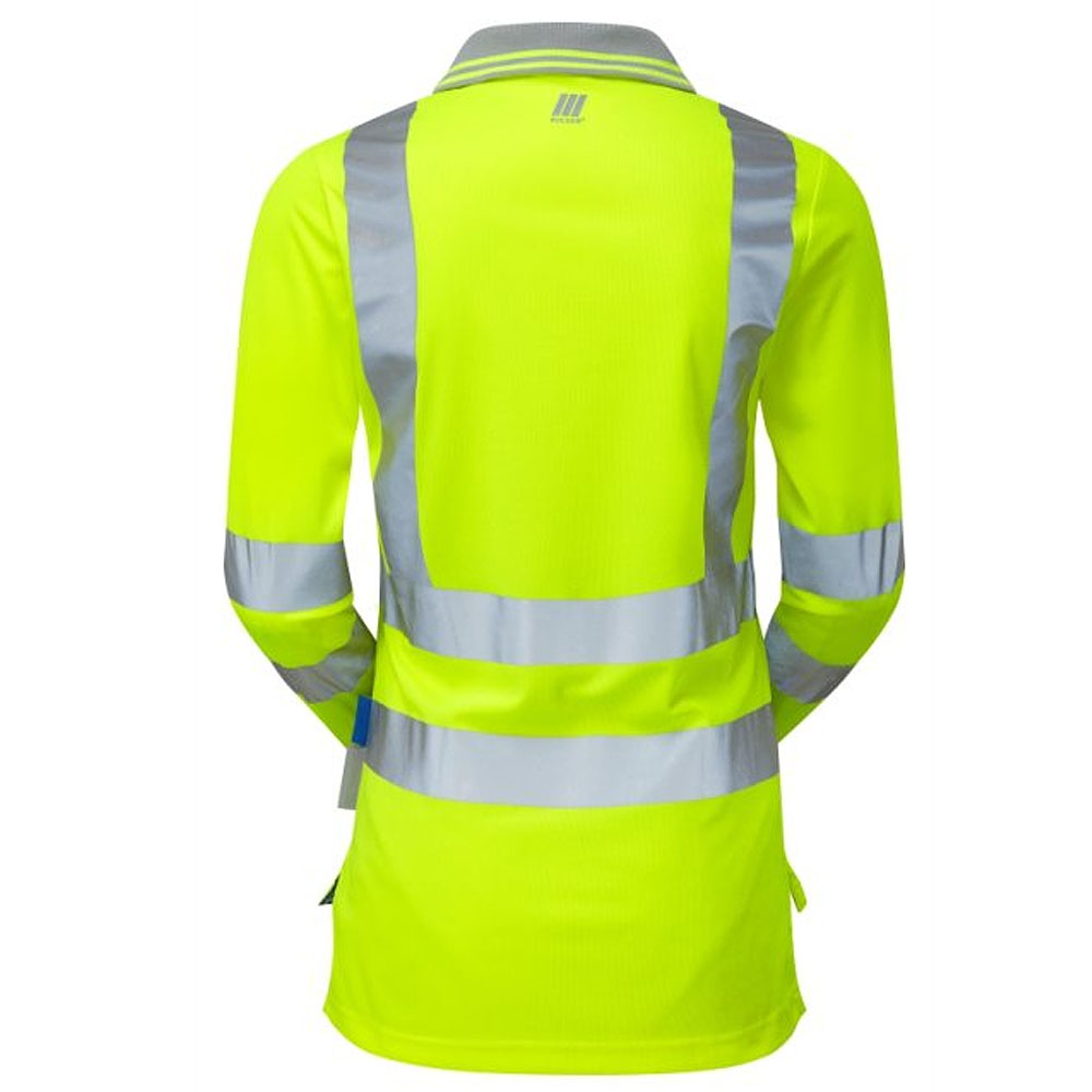Pulsar Protect Women's Hi Vis Long Sleeve Polo Shirt Yellow or Orange Railway Certified
