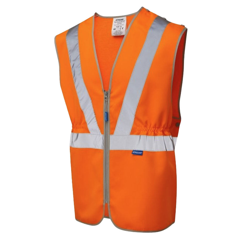 Pulsar Protect Hi Vis Tear Apart Vest Orange RIS-3279-TOM Rail Safety