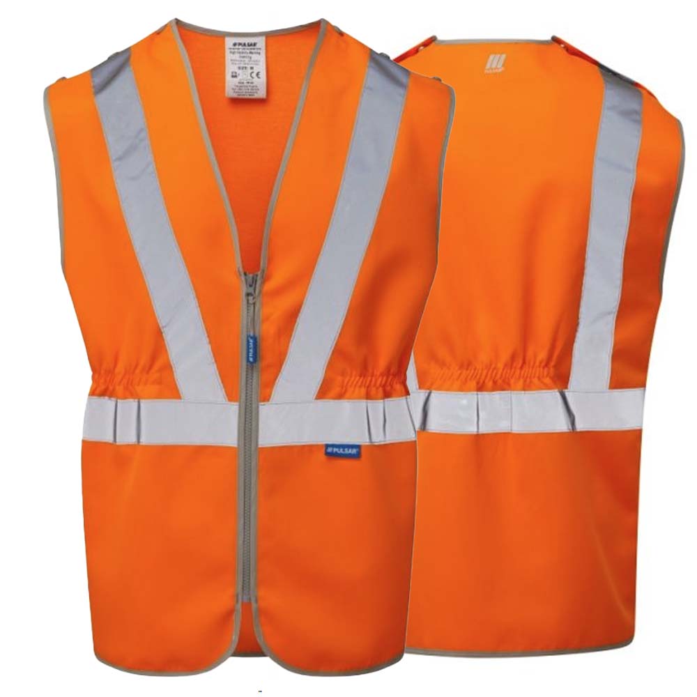 Pulsar Protect Orange Hi Vis Tear Apart Vest