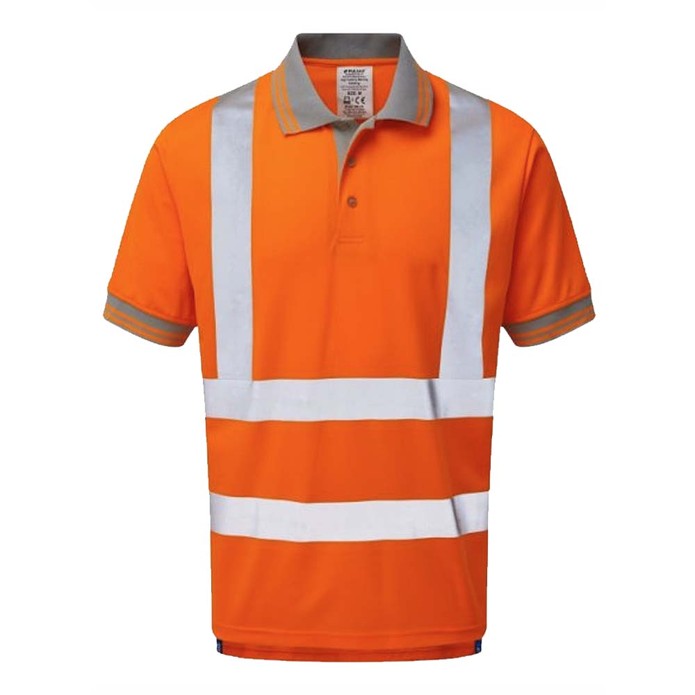 Pulsar Protect Hi Vis Polo Shirt Yellow or Orange Railway Approved Short Sleeve