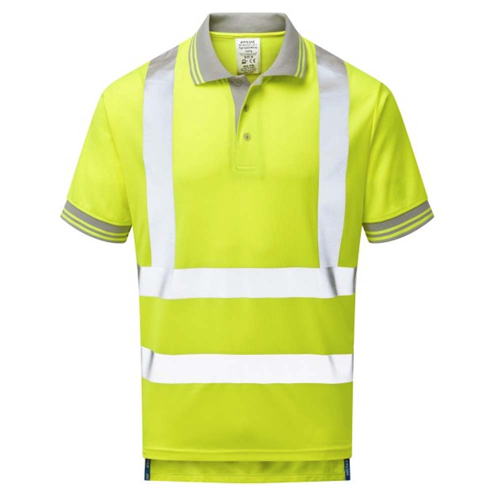 Pulsar Protect Hi Vis Polo Shirt Yellow or Orange Railway Approved Short Sleeve