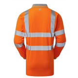 Pulsar Hi Vis Long Sleeve Polo Shirt Orange Class 3 Railway Safety