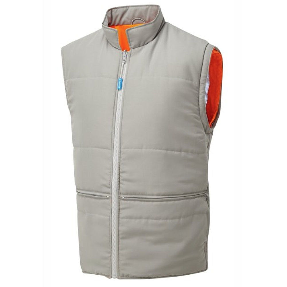 Pulsar Protect Hi Vis Body Warmer Orange Reversible Interactive Workwear