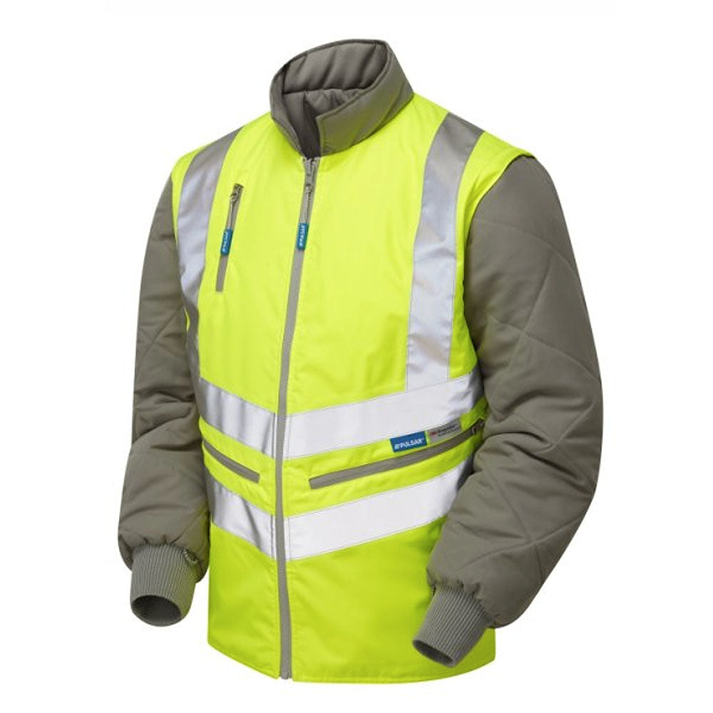 Pulsar Protect Hi Vis Body Warmer Orange Reversible Interactive Workwear