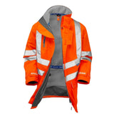 Pulsar Protect Hi Vis Storm Coat Orange Waterproof Railway Jacket