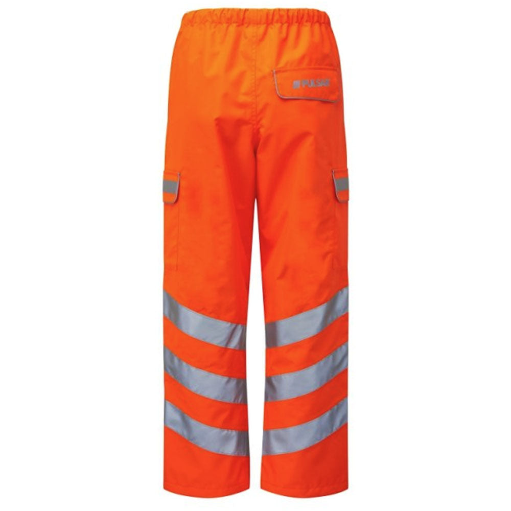 Pulsar Protect Hi Vis Waterproof Over Trousers Orange Railway Safety