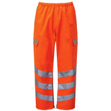 Pulsar Protect Hi Vis Waterproof Over Trousers Orange Railway Safety