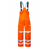 Pulsar Protect Hi Vis Waterproof Salopette Orange Rail Compliant