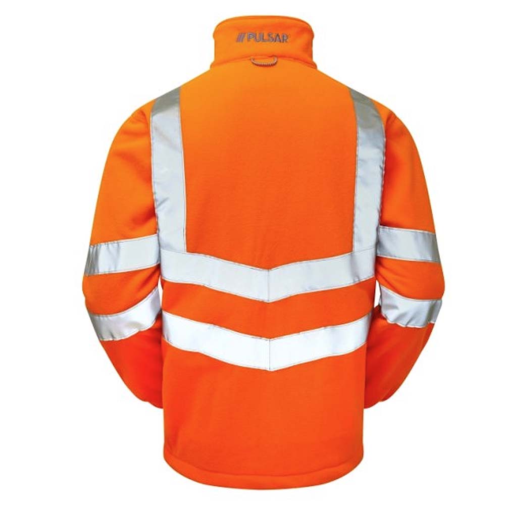 Pulsar Protect Hi Vis Interactive Fleece Jacket Orange Railway Approved