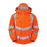 Pulsar Protect Waterproof Hi Vis Bomber Jacket Orange Mesh Lined