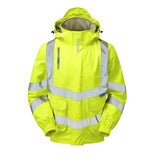 Pulsar Protect Waterproof Hi Vis Bomber Jacket Orange Mesh Lined