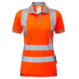Pulsar Protect Women's Hi Vis Orange Polo Shirt RIS-3279-TOM Railway