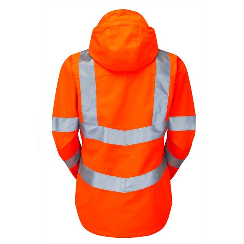 Pulsar Women's Hi Vis Waterproof Storm Coat Yellow or Orange Railway Certified