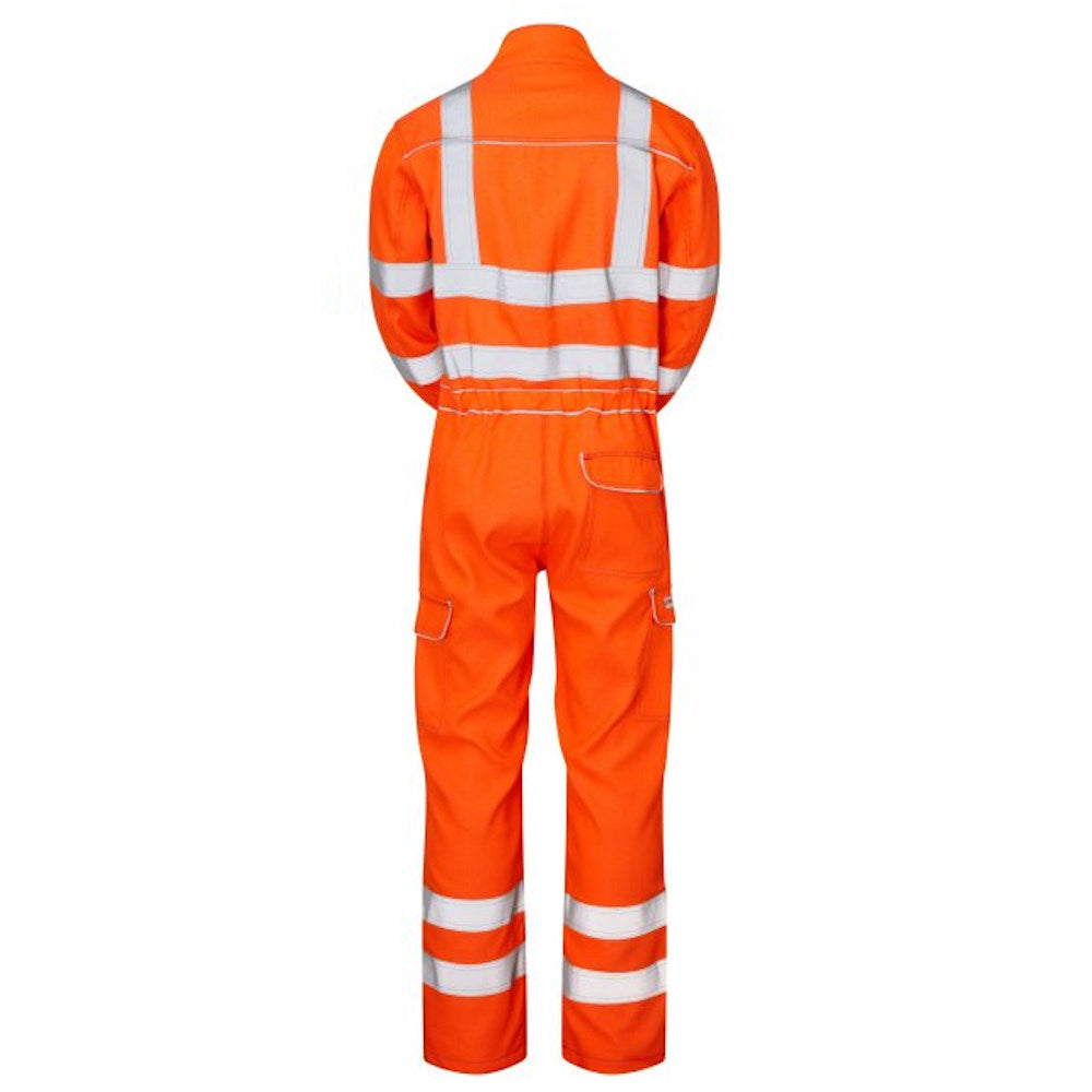 Pulsar Protect Arc Flame Resistant Coverall Orange High Vis Work Coverall