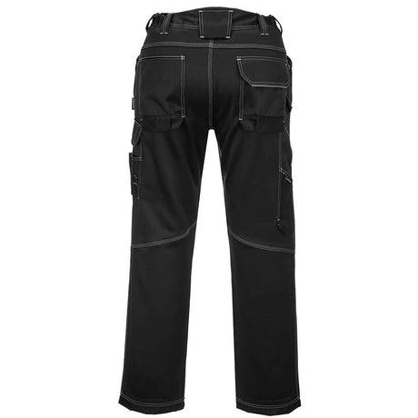 Portwest PW304 Lightweight Stretch Trousers Extendable Leg Black Work Trousers