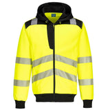 Portwest Hi Vis Hoodie Orange Black PW3 Reflective Work Hoodie