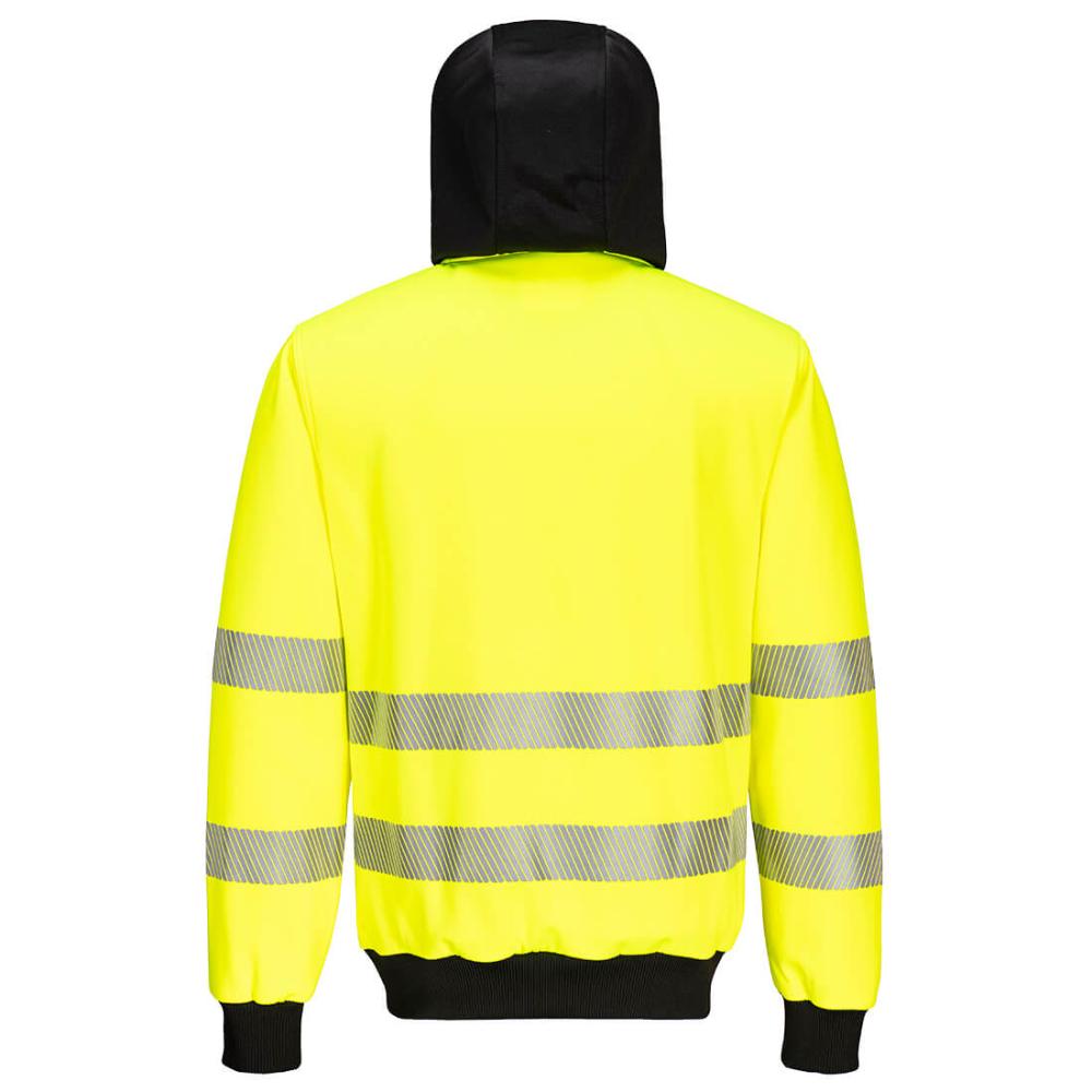 Portwest Hi Vis Hoodie Orange Black PW3 Reflective Work Hoodie