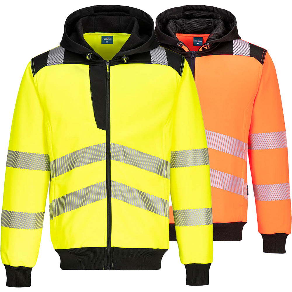 Portwest PW3 Hi Vis Hoodie Unisex Safety Workwear