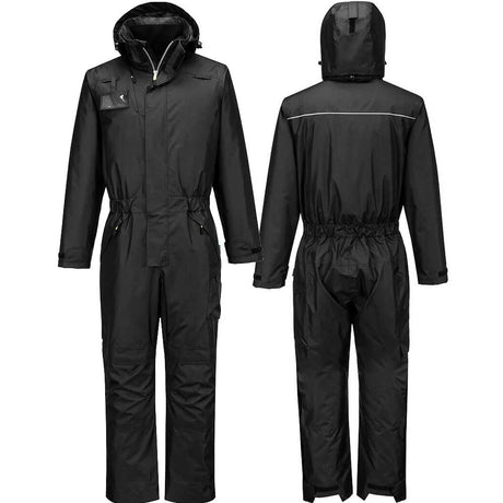 Portwest Black Waterproof Winter Thermal Coverall