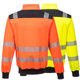 Portwest Hi Vis Sweatshirt Yellow or Orange Railway Track Work Jacket